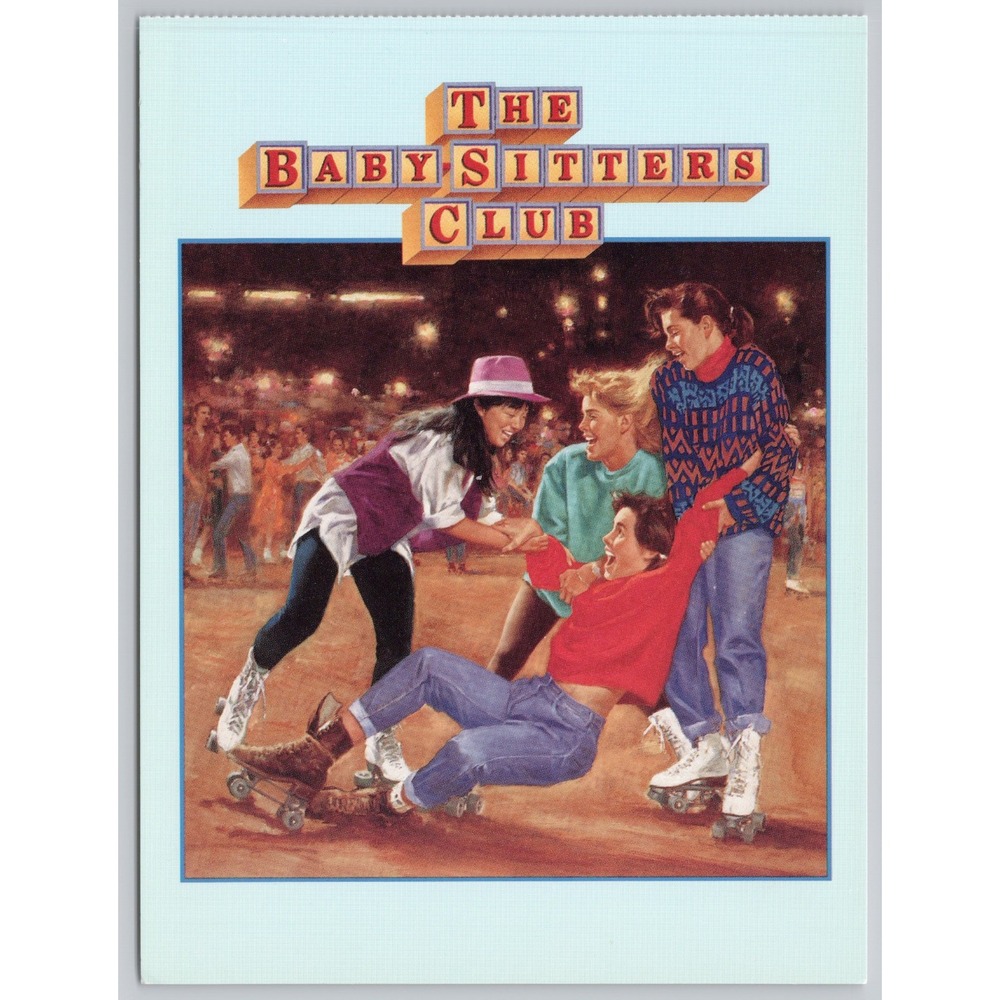 Vintage The Babysitters Club Postcard 1991 Roller Skates Scholastic Book Cover
